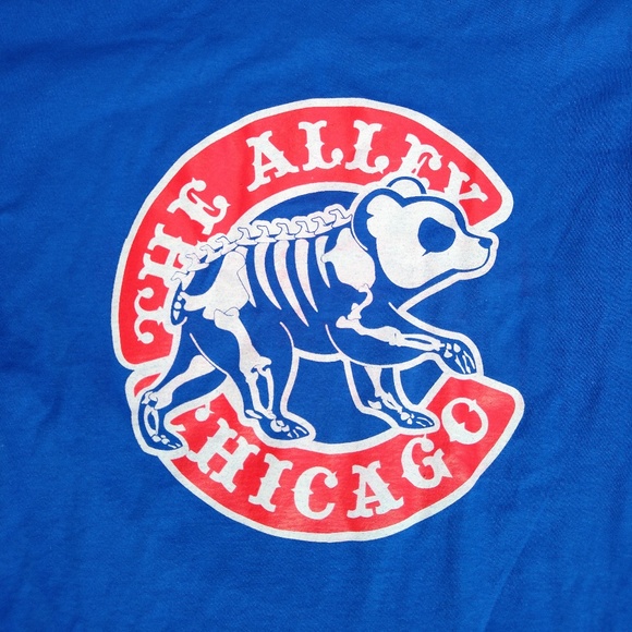 Chicago Cubs Baseball MLB Alley Alternate Skeleton/X-ray Logo Adult M Shirt New - Picture 3 of 3